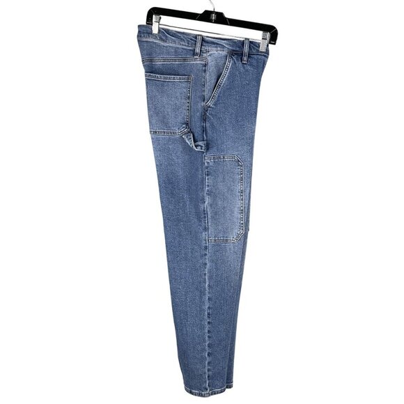NWT And Now This Womens US 10 Utility Denim Jeans High Rise Straight Leg Skater - Picture 5 of 13